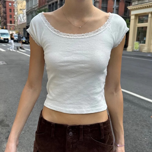 Brandy Melville Larissa Eden Lace Top - white - Picture 1 of 4
